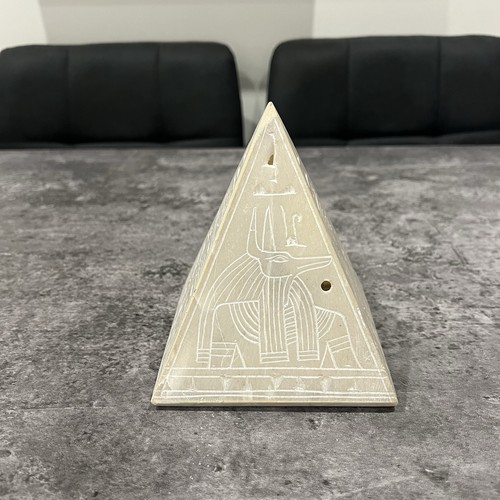 Alabaster pyramid candle - alabaster,