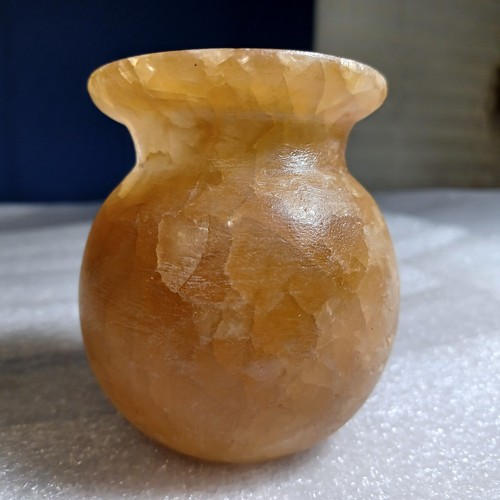 Egyptian alabaster rimmed jar - rimmed,