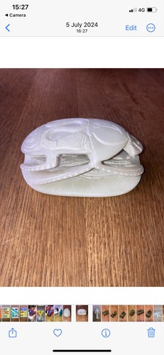 Scarab beetle alabaster - scarab,
