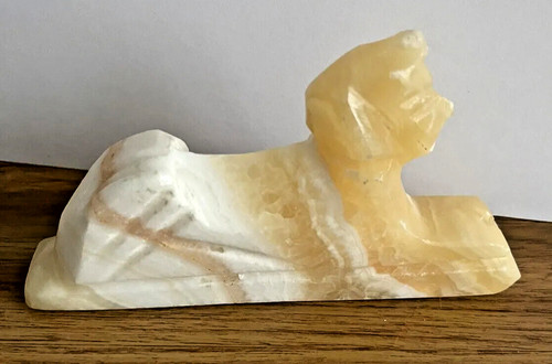 Alabaster marble sphinx - alabaster,