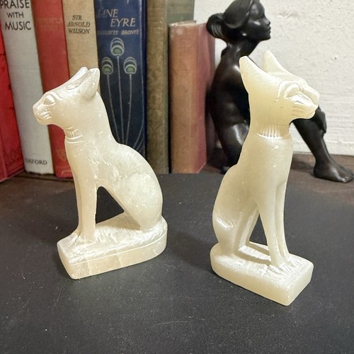 Vintage egyptian alabaster cat - egyptian,
