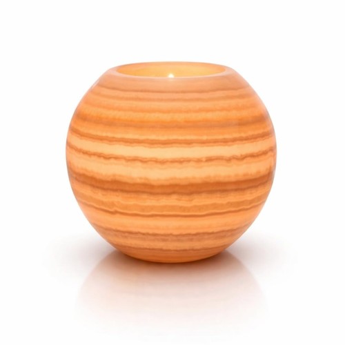 Single alabaster candle - single, holder